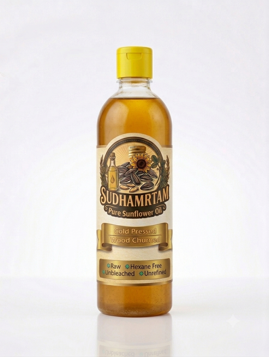 Sunflower Oil - Wood-Churned Cold Pressed 